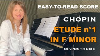 Chopin – Nouvelle étude n°1 en fa mineur avec partition / New study in F minor / Folllow with score