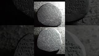 Page 43-44 ''Little Bronze Ghost's'' Stone Book Project 1 w/ excerpt #stonework #engraving #excerpt