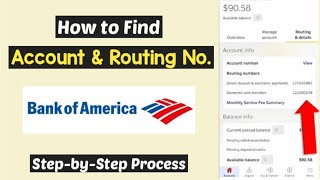 Find BOA Account and Routing Number | Bank of America's Account and Sort Code