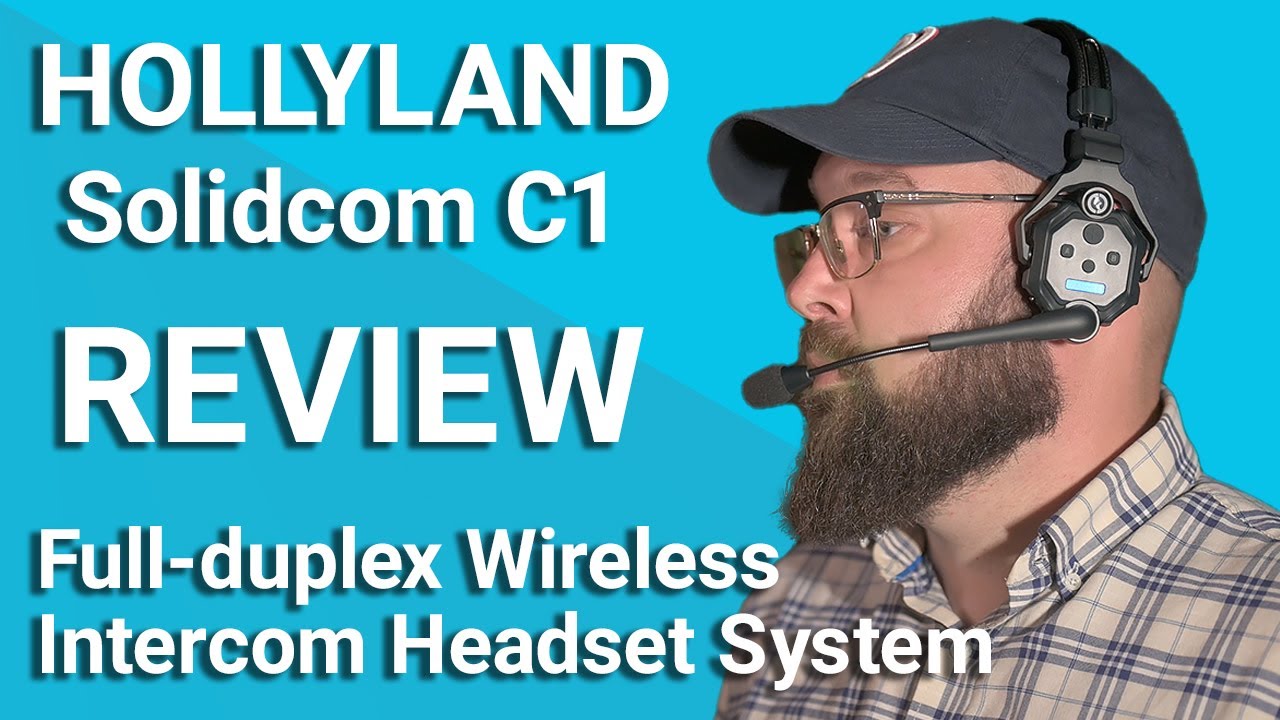 Hollyland Solidcom C1 Wireless Headset Intercom System 4-Person Full Duplex  1100ft Team Communication Group Talk Single-Ear Headset with 1 Master & 3