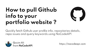 How to pull Github info to your Porfolio website ?