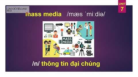CHƯƠNG TRÌNH TIẾNG ANH LỚP 10 | TỪ VỰNG | UNIT 7 - The mass media | CÙNG HỌC TIẾNG ANH