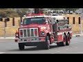 Old Water Tender And Brush Rig! Fire Trucks Respond Code 3 To A Brush Fire