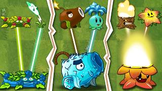 Bramble Zap, Snow Cannon, and Torchfruit.  Hybrids in PvZ 2, just like PvZ Fusion