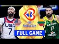 Usa v lithuania  full basketball game  fiba basketball world cup 2023