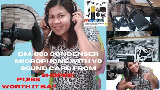 Lets Try BM-800 Condenser Microphone +V8 sound card(Unboxing,Set-up & Review) 2021 II Lensha Channel