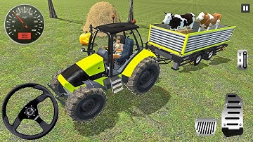 Tractor Farm Driving Cargo Truck Animal Transport - Android Gameplay