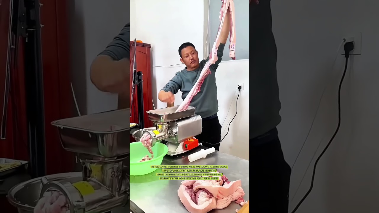 Grinding Pork for Sichuan-Style Smoked Sausage: A Flavorful Journey