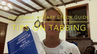 How to tab the Louisiana Notary Study Guide