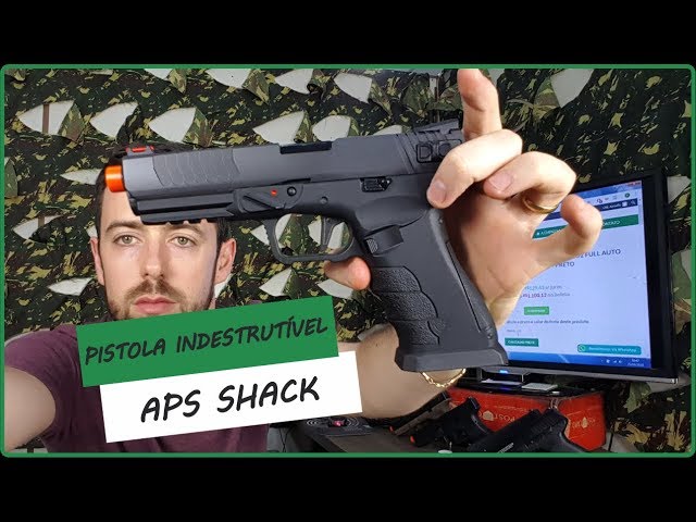 PISTOLA INDESTRUTÍVEL APS SHARK CO2 - AIRSOFTS