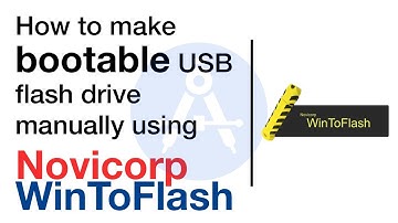 How to create a bootable USB Novicorp