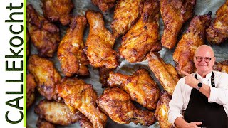 Knusprige Chicken Wings im Ofen selber machen mit Marinade. Rezept