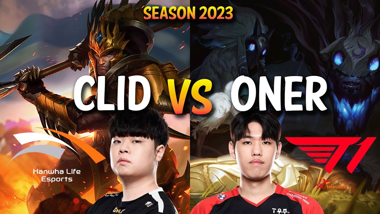 HLE Clid vs T1 Oner - Clid JARVAN vs Oner KINDRED Jungle - KR Ranked