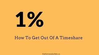 HOW TO GET OUT OF A TIMESHARE CONTRACT (PRESENTATION)