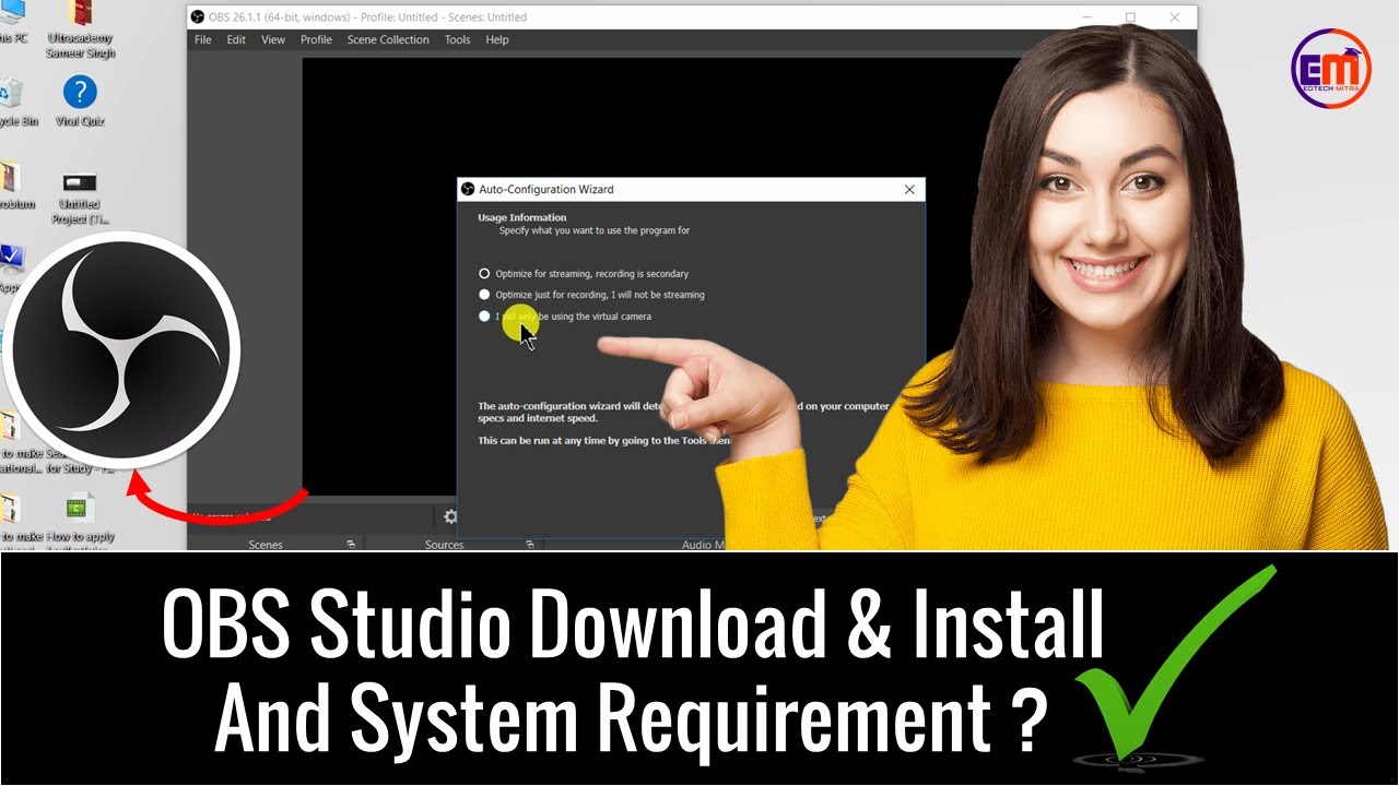 OBS Studio Download and Install Kaise kare Minimum system
