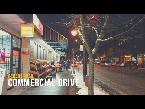 コマーシャルドライブ（バンクーバー）の街歩き動画