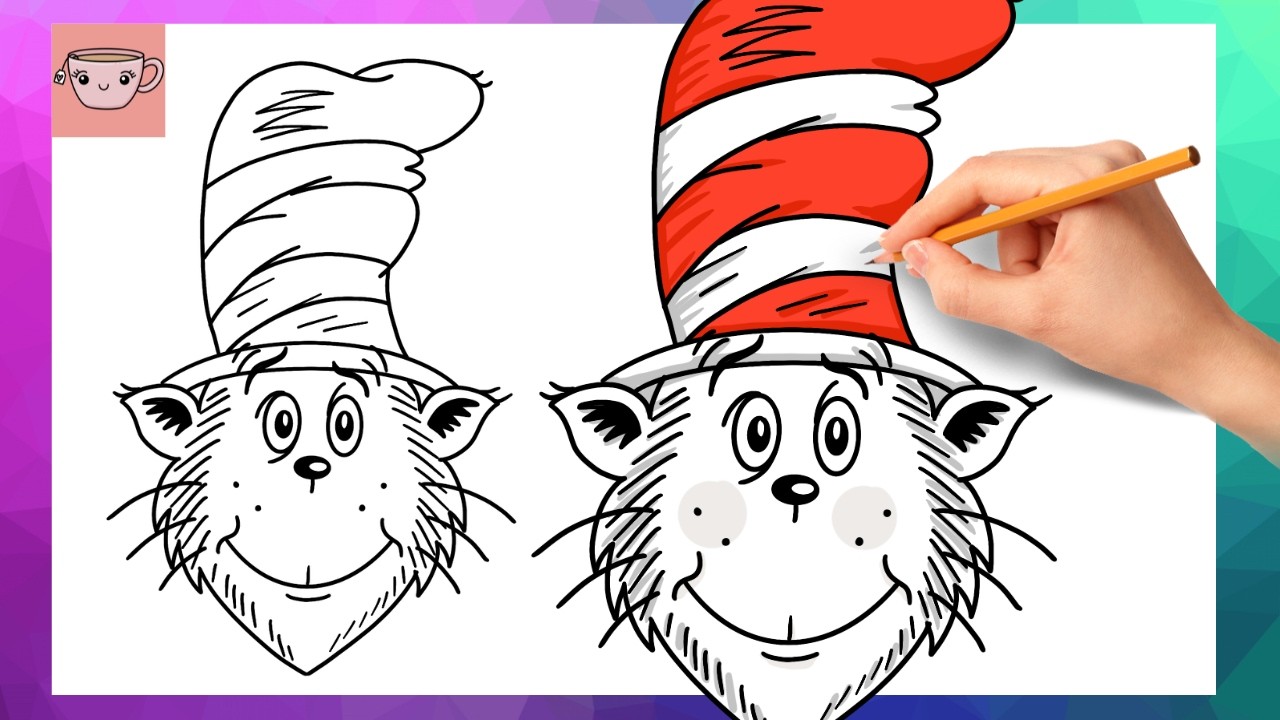 How To Draw The Cat In The Hat Dr. Seuss