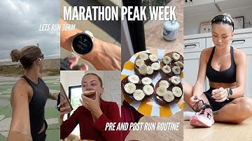 PEAK WEEK OF MARATHON TRAINING | running 36km, my full long run routine, biggest tip and advice