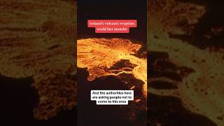 Iceland volcano continues to spew lava #shorts