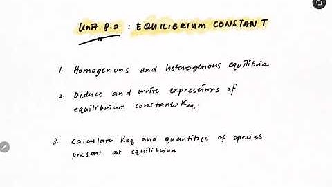 [Chemistry DK014] Chapter 8.2 | Equilibrium Constant