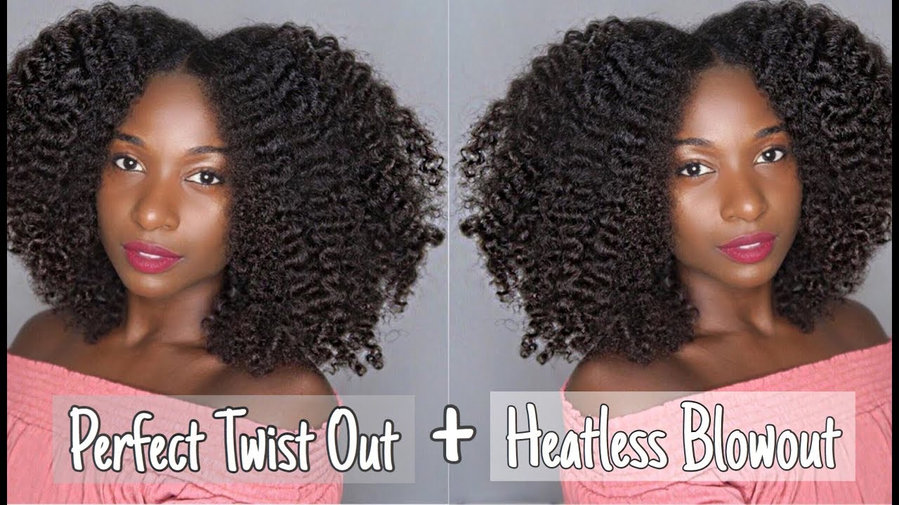Heatless Blowout Stretched Twist Out Youtube