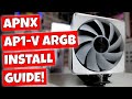 How To Install APNX AP1-V ARGB CPU Cooler AMD &amp; Intel Installation Guide