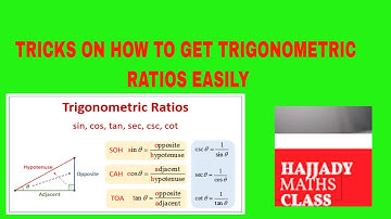 Tricks on how to get the Trigonometric Ratios of Standard Angles