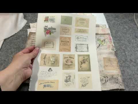 Tutorial:  How to print on fabric to create Vintage labels or pattern fabric using digital/printable