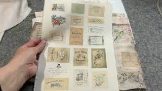 Tutorial:  How to print on fabric to create Vintage labels or pattern fabric using digital/printable