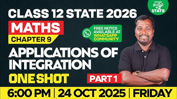 Applications of Integration Class 12 Maths | Chapter-9 | Part-1 | Xylem State Tamil