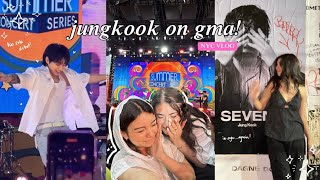NYC WITH JUNGKOOK ☆ traveling to new york, seven mv reaction, jungkook on @GMA, times square vlog