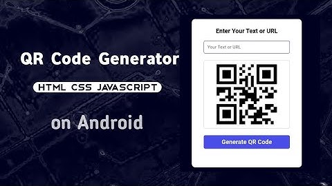 QR Code Generator - HTML CSS & JavaScript Project Using API