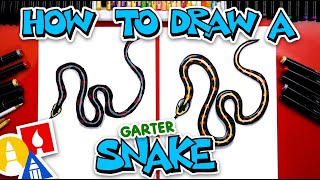 how to draw a garter snake