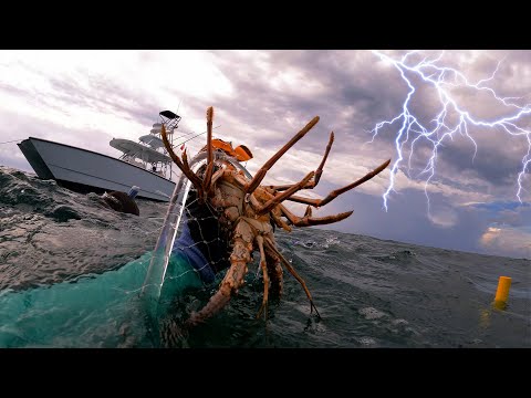 LIGHTNING Lobster Mission!!! (SCARY) Catch/Clean/Cook