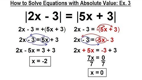 Algebra - Ch. 3: Formula, Inequalities, Absolute Value (14 of 33) Solve Absolute Values Ex 3