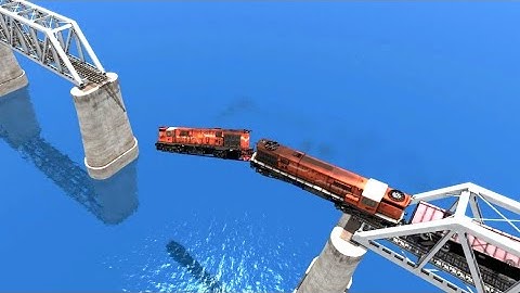 TRAINS Vs BROKEN BRIDGE | Worst Railroad tracks – Train Simulator