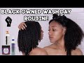 WASH DAY ROUTINE USING BLACK OWNED PRODUCTS | Type 4 Natural Hair