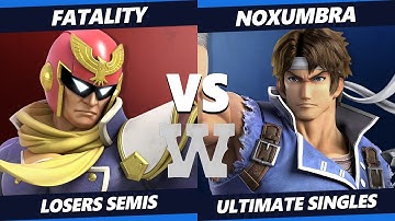 ULTIMATE WANTED 3 Losers Semis - Fatality (Captain Falcon) Vs. Noxumbra (Richter) SSBU Ultimate