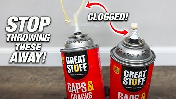 STOP Throwing Away Half-Used Dried-Up Spray Foam Cans! How To Save And Fix It! DIY