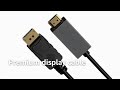 DisplayPort to HDMI Cable 4K 60Hz | DP to HDMI Adapter for Monitor Laptop TV Projector