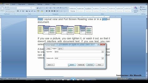 How to find, replace, goto and select in Ms-word Urdu / Hindi (Topic 8 -1)