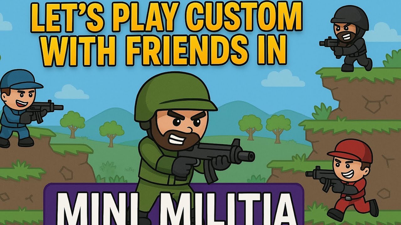 Let's play custom with friends in Mini Militia 😁🔥💯