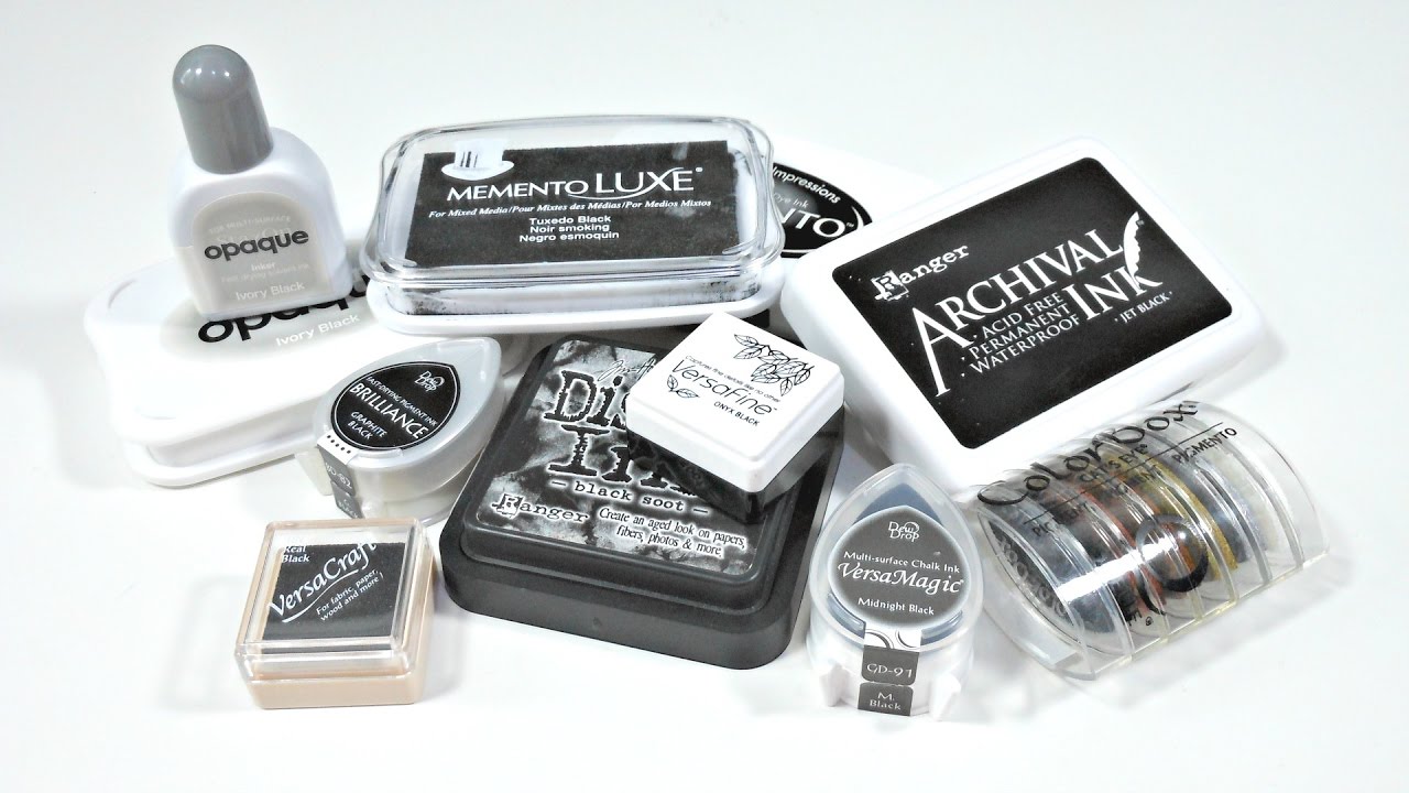 Comparativa de Tintas Negras para estampar | Scrapbooking