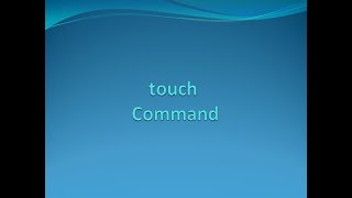 touch Linux Command -  Linux Tutorial In Urdu