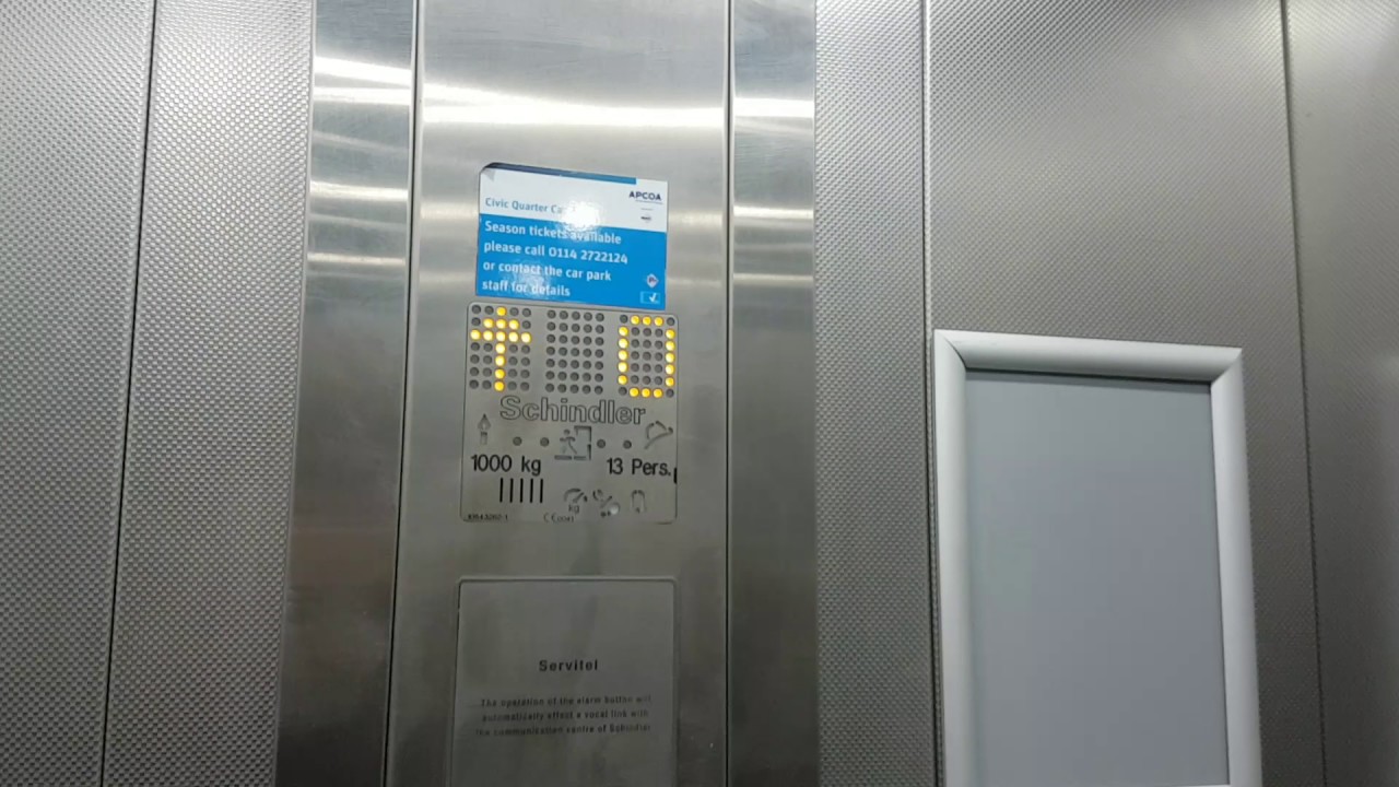 2006 Schindler Lift Civic Quarter Car Park in Doncaster YouTube