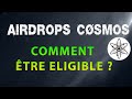 Ma strategie pour un max de airdrops cosmos 