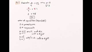 Evaluating Expressions Notes