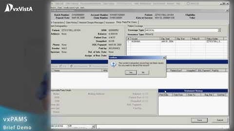 vxPAMS Brief Demo  / vxVista Certified
