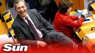 Nigel Farage Silenced For Breaking The Rules During His Final Speech In The Eu Parliament