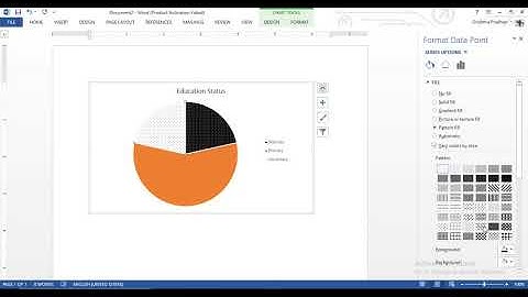 Pattern fill Pie-chart in MS Word